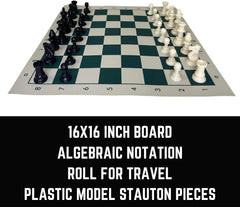 Tournament Chess Mat – Foldable Vinyl Chess Board with Coordinates for Competition