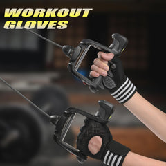 Premium weight lifting gloves with wrist wraps for gym training