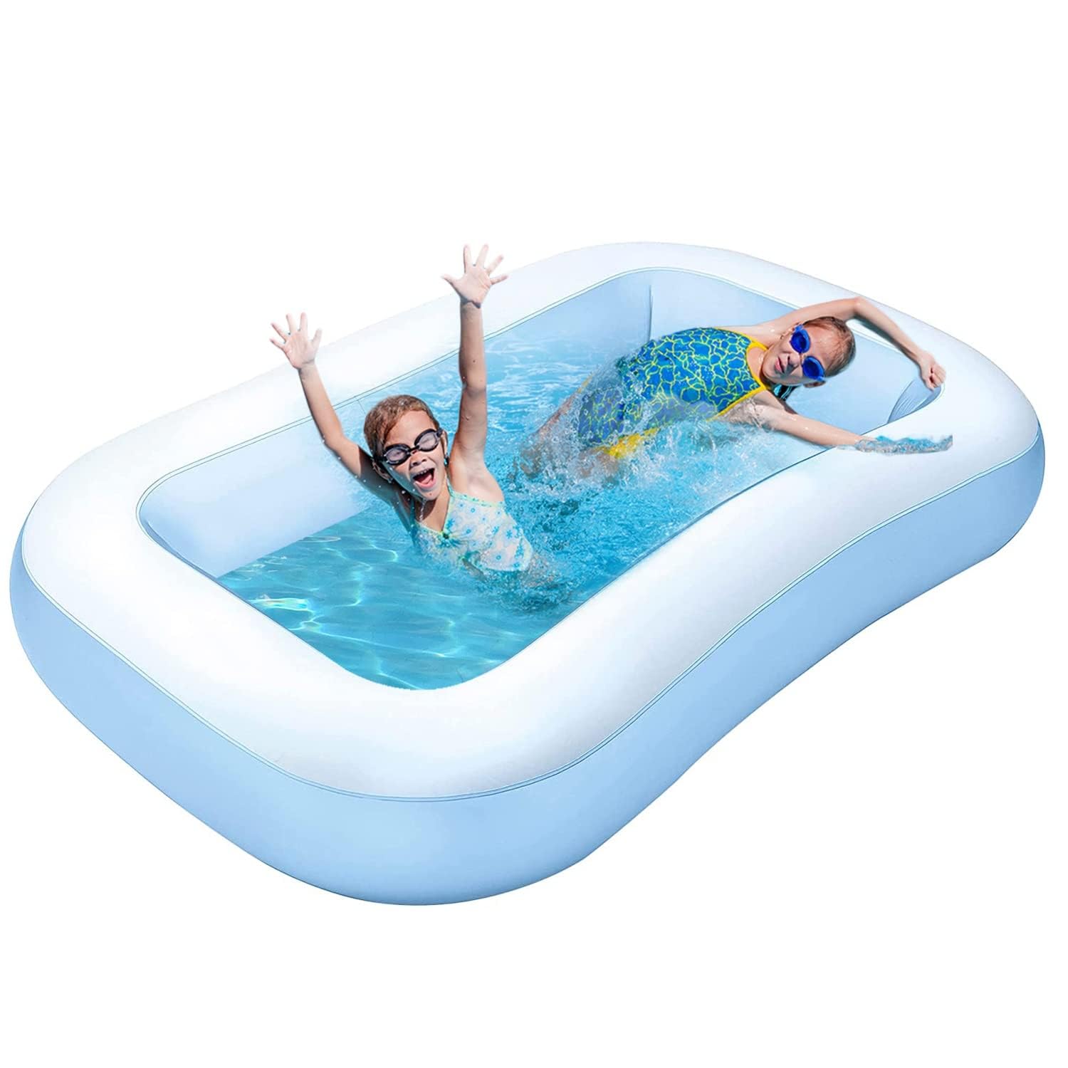 Kids family size inflatable swimming pool 5.5 feet heavy duty PVC