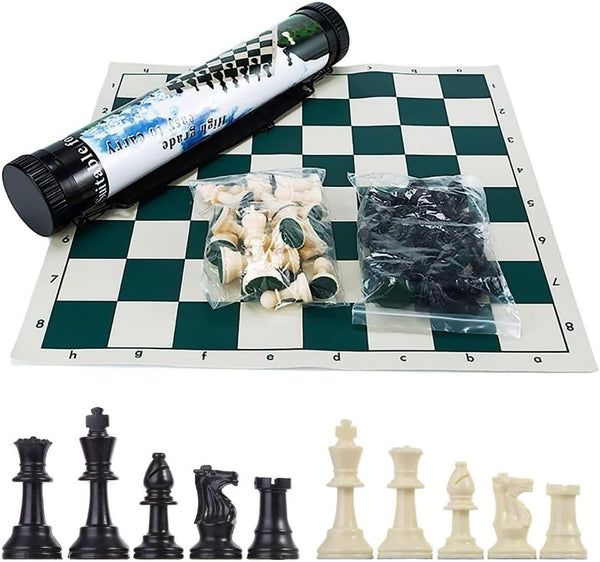 Tournament Chess Mat – Rollable Foldable Vinyl Chess Board for