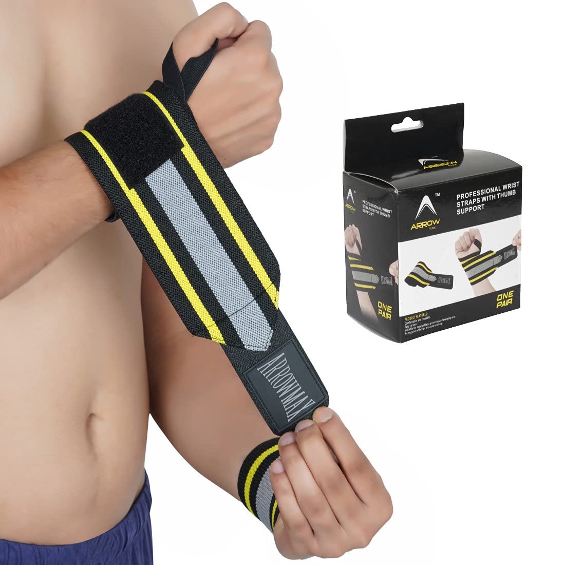 Weight lifting wrist support with thumb loop  AFS-34