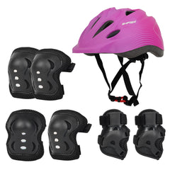 Skating & Cycling Adjustable Helmet Set with Guards for Kids – Free Size Safety Gear