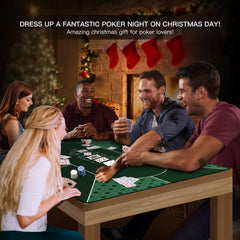 Poker Table Top 70 x 35 Inch 3MM Thick Non-Slip Table Mat for Poker, Teen Patti, Rummy, Diwali Party & Playing Cards with Carry Bag