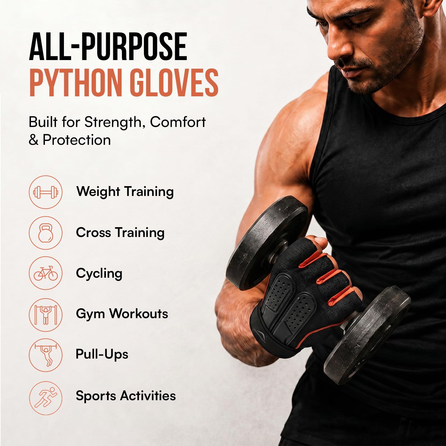 sports gym gloves man leather jim glove 