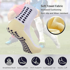 Grip Socks for Sports | Anti-Slip Football, Cricket, Gym, Yoga, Pilates, Running Socks for Men & Women