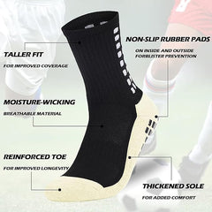 Grip Socks for Sports | Anti-Slip Football, Cricket, Gym, Yoga, Pilates, Running Socks for Men & Women
