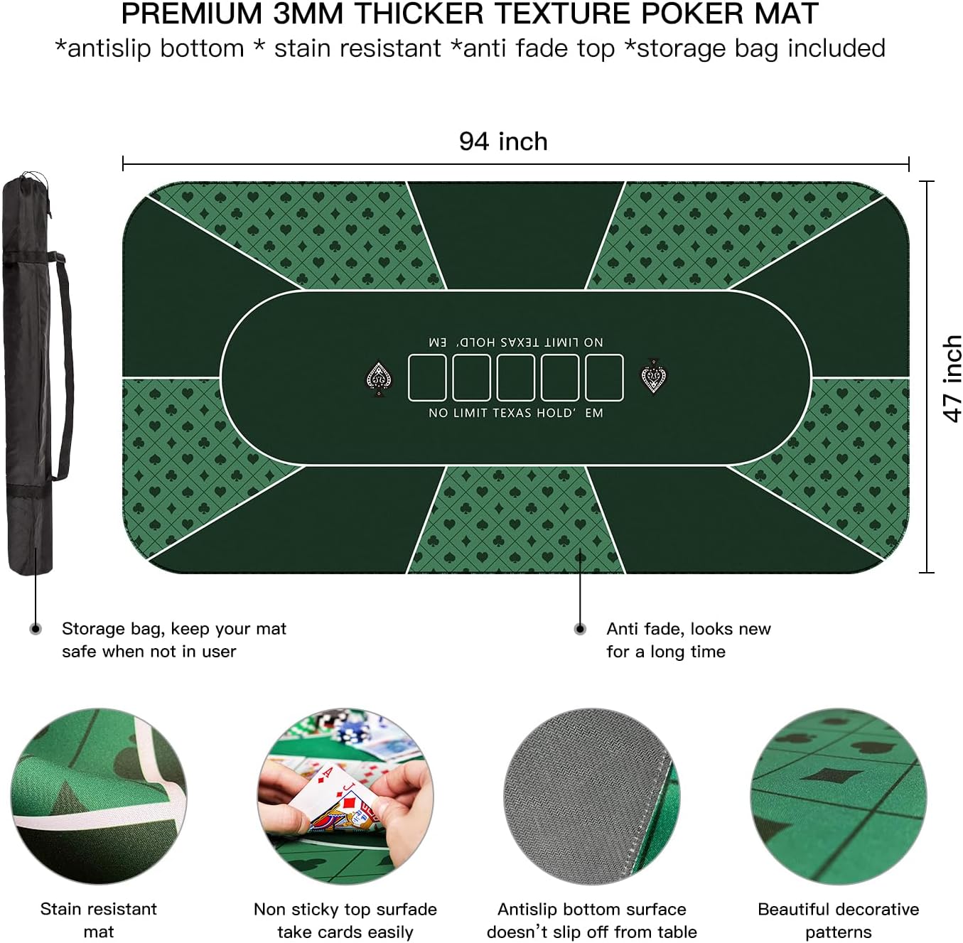 buy poker table chips mat online home party game