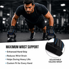 Gym Gloves with Wrist Support for Men & Women – Weight Lifting Workout Hand Glove
