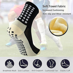 Grip Socks for Sports | Anti-Slip Football, Cricket, Gym, Yoga, Pilates, Running Socks for Men & Women