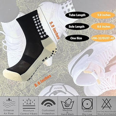 Grip Socks for Sports | Anti-Slip Football, Cricket, Gym, Yoga, Pilates, Running Socks for Men & Women