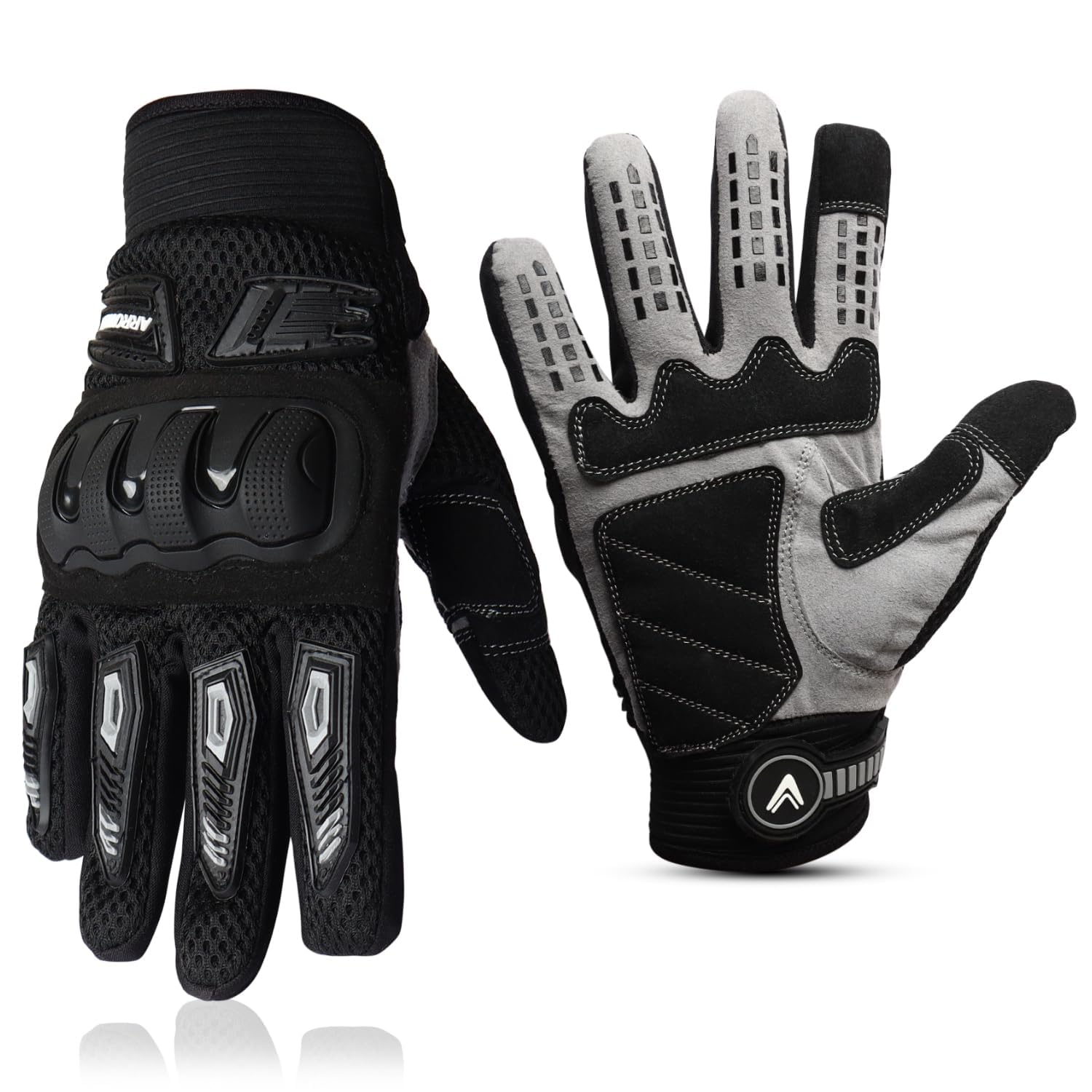 Set of 3 Riding Gloves + Balaclava + Knee Cap – Biker Gear Combo