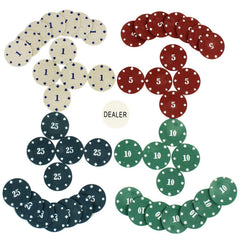 100 Pcs Poker Chips Set with Dealer Button | Professional Casino Style Poker Chips for Texas Hold’em, Poker Nights & Card Games
