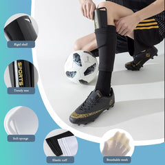 Football Shin Guard Socks & Shin Sleeves Combo – Complete Soccer Protection Set