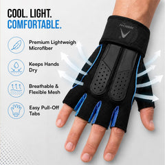 Gym Gloves with Wrist Support for Men & Women – Weight Lifting Workout Hand Glove