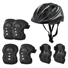 Skating & Cycling Adjustable Helmet Set with Guards for Kids – Free Size Safety Gear