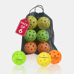 Arrowmax Pickleball Outdoor 40 Holes-Neone Multicoloured Pack of 6