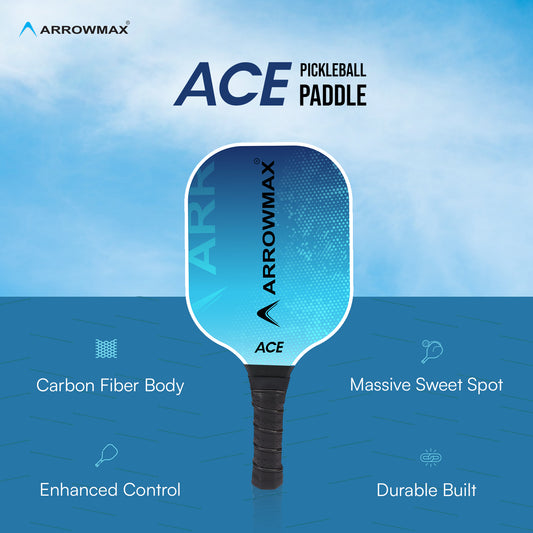 Arrowmax Carbon Fiber Pickleball Paddle Wider Sweet Spot