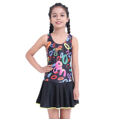 kids girls swimwear quick dry swimming costume front view