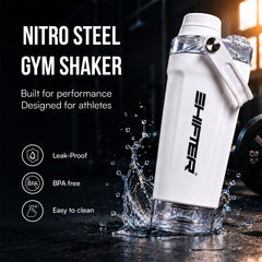 Insulated gym shaker stainless steel protein sipper bottle men women 