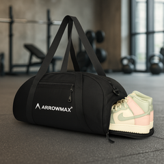 Unisex gym duffle bag with separate shoe compartment – travel and fitness carry bag
