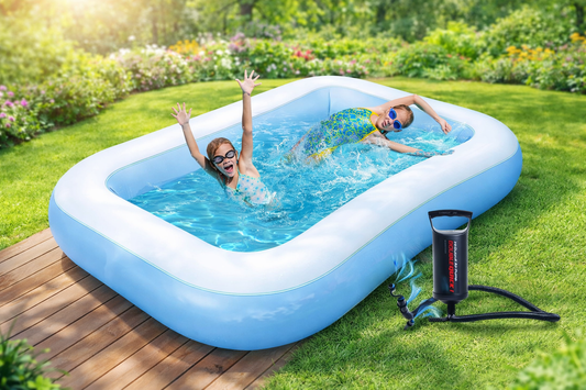 5 6 FT inflatable swimming pool for kids with air pump outdoor use India