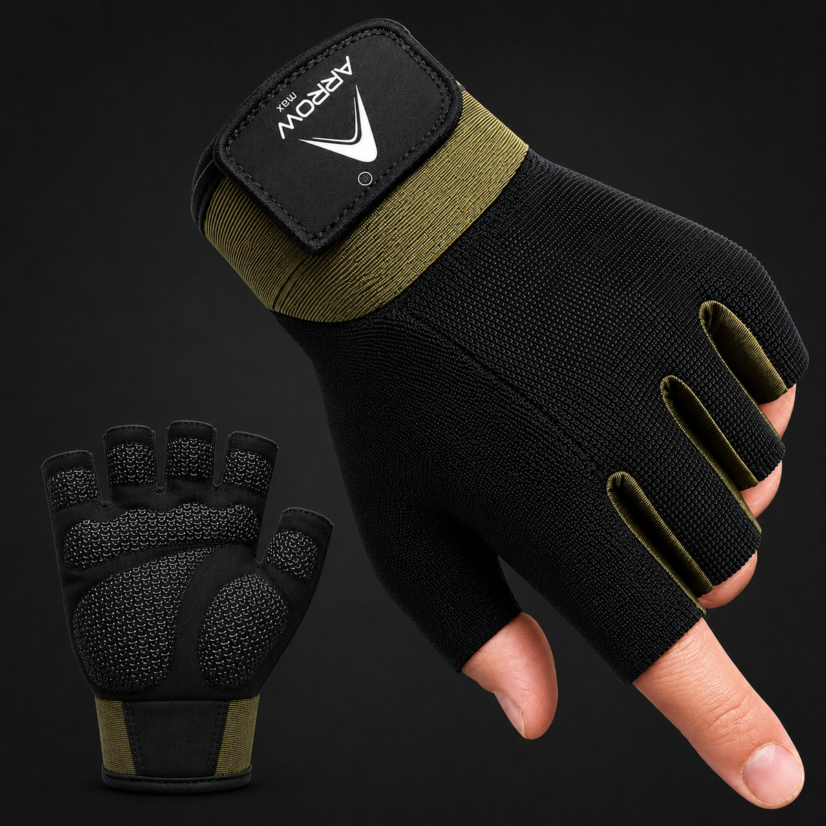 gym gloves men women weight lifting with wrist support black leather
