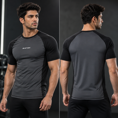 men black tshirt tight tighty workout