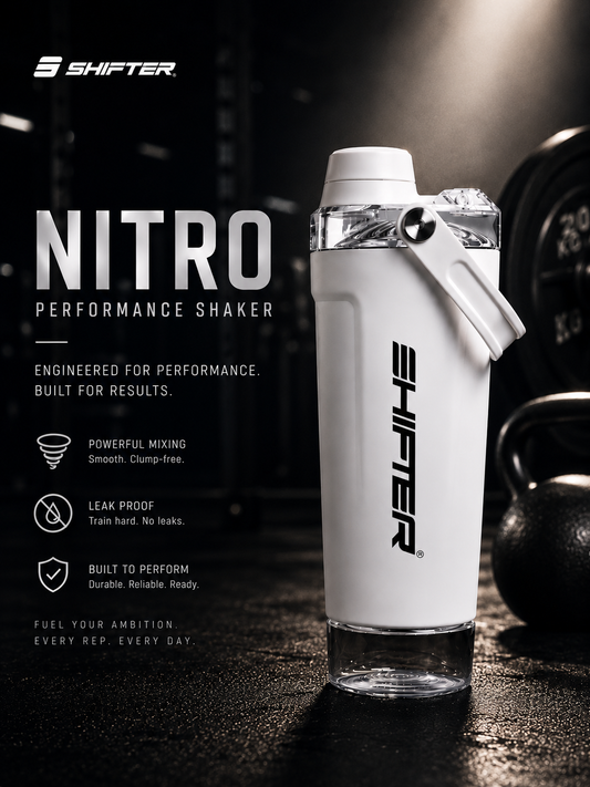 SHIFTER Nitro Stainless Steel Protein Shaker Bottle 750ml | Leakproof Gym Shaker with Mixing Ball | BPA-Free Steel Blender Bottle for Protein, Pre Workout & Fitness