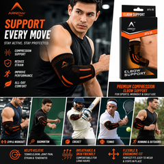 compression elbow sleeve for men women elbow support brace for pain relief and sports