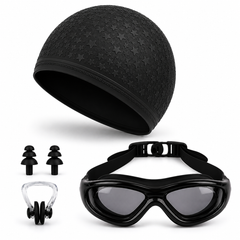 swimming cap women set for kids long hair anti fog 