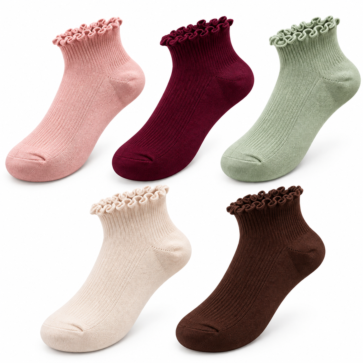 women ruffle socks fashion pure cotton