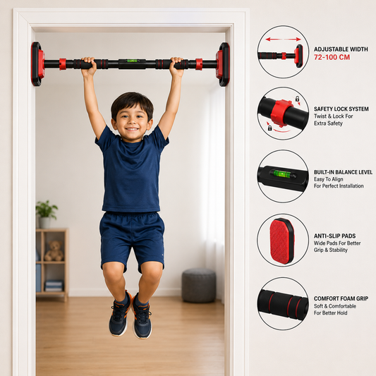 kids hanging height increase rod door bar pull up 
