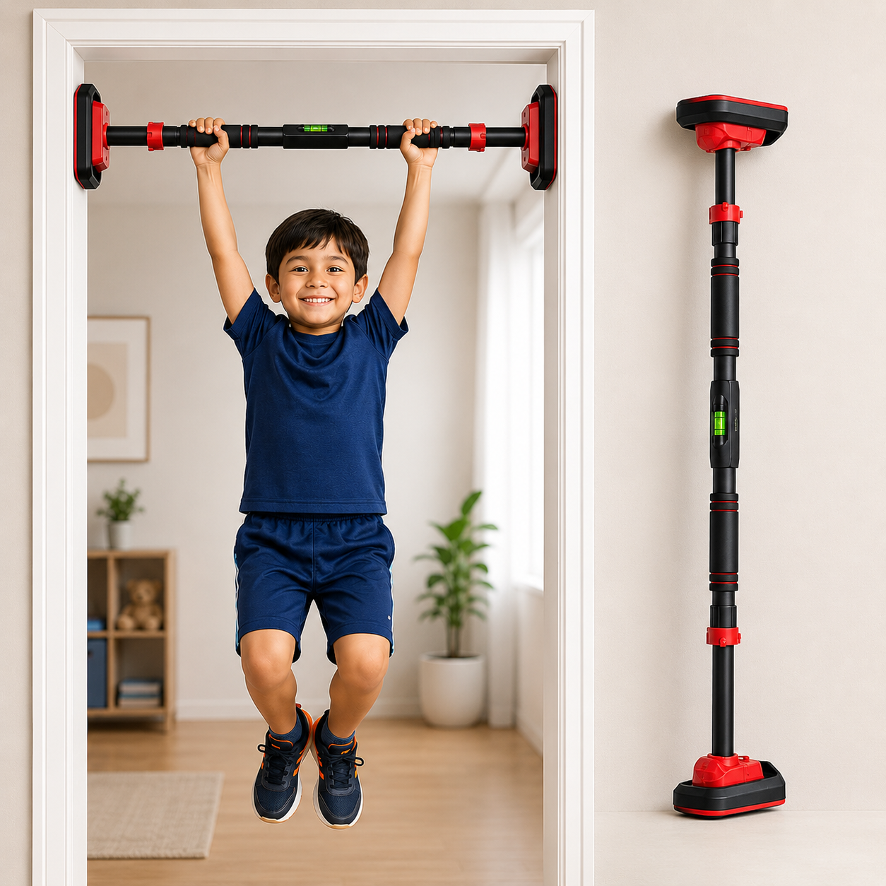 kids hanging door bar height increase pull up rod