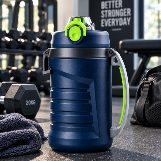 2.2 Litre Premium Workout Sipper | Large Gym Water Galon Bottle with Handle | Hot & Cold Insulated Sports Bottle