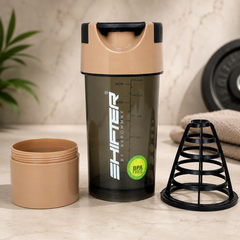 Gym Shaker Bottle with Mixing Ball & Storage Compartment | Protein Shaker Bottle for Gym, Fitness & Sports