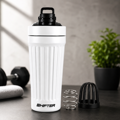 Shifter Stainless Steel Protein Shaker Bottle – Leakproof Gym Shaker for Protein, Fitness & Daily Hydration