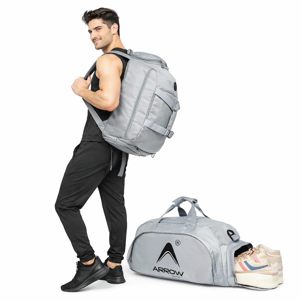 sports kit bag with separate shoe pocket