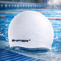 white swim swimming cap for men women kids premium under rs