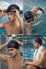 Bubble swimming cap extra stretch for long hair women and men