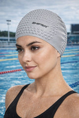 Bubble Swimming Cap Extra Stretch for Women & Men – Long Hair Friendly