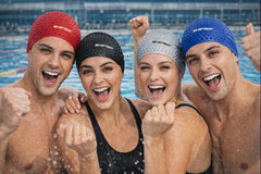 Bubble swimming cap extra stretch for long hair