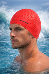 Bubble Swimming Cap Extra Stretch for Women & Men – Long Hair Friendly