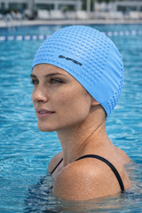 Bubble Swimming Cap Extra Stretch for Women & Men – Long Hair Friendly
