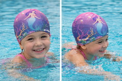 kids swim cap silicone pink unicorn speedo cosco nivia decathlon swimming 