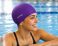 Swimming Cap Set with Anti-Fog Goggles, Ear Plugs & Nose Clip for Men & Women | Silicone Waterproof Swim Cap Combo