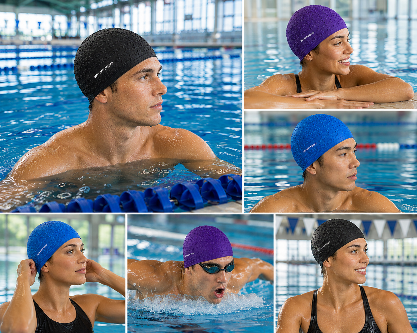 swim cap for men long hair professional premium