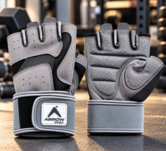 Arrowmax Iron Grip Gym Gloves – Heavy Duty Weightlifting & Workout Gloves with Wrist Support