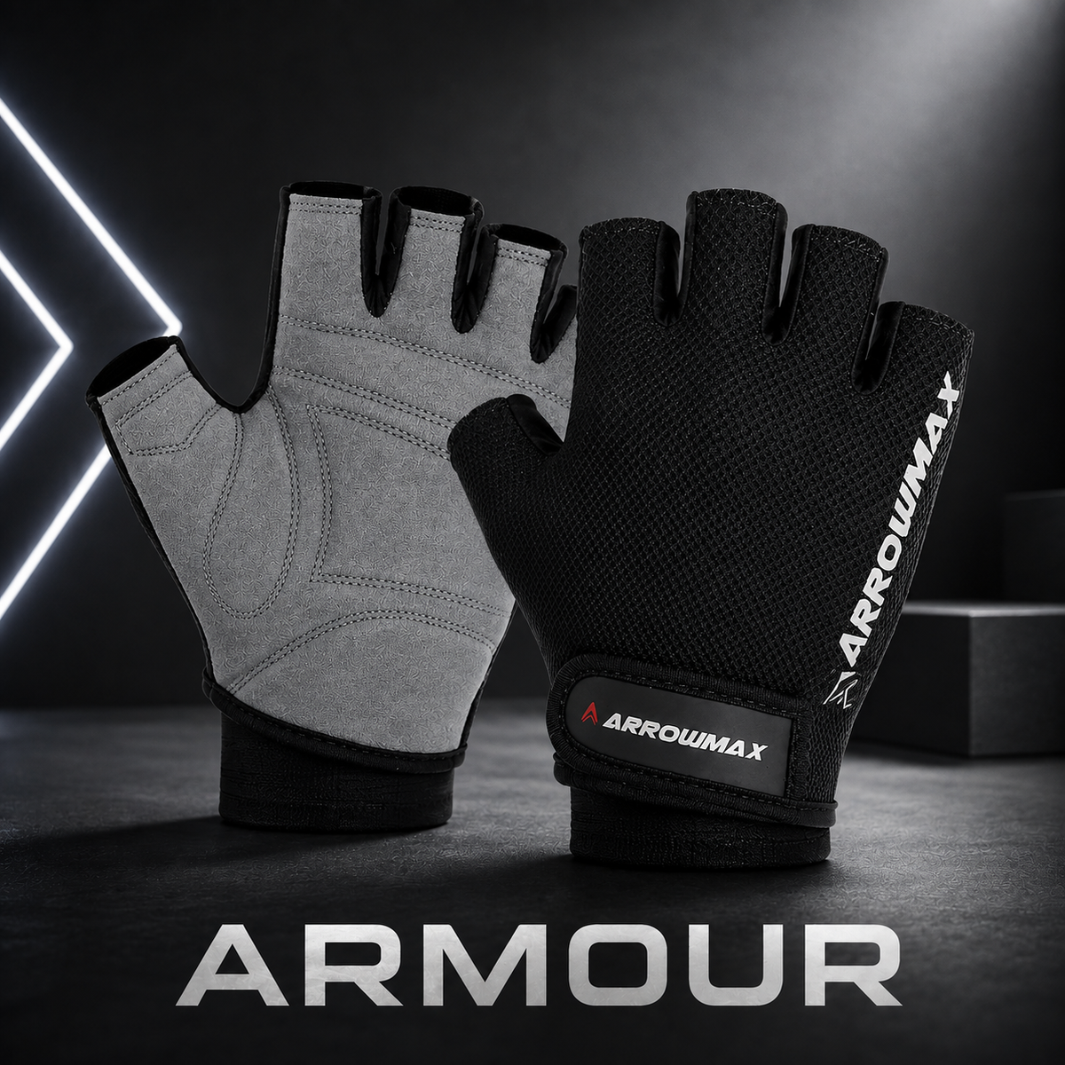 Gym Gloves India – Unisex Workout Gloves with Padded Grip & Wrist Support -ArmourX