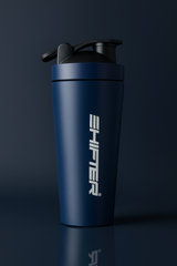 stainless steel gym shaker bottle for men and women blue