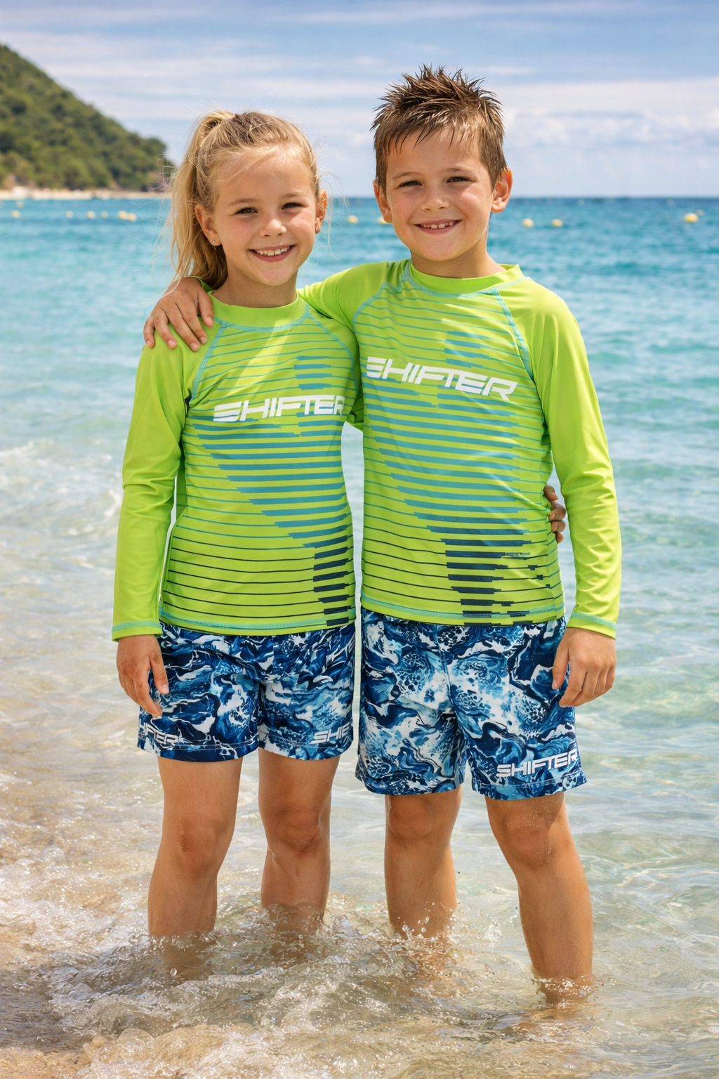 Unisex kids swimwear set boys girls beach pool swimsuit 2 to 12 years